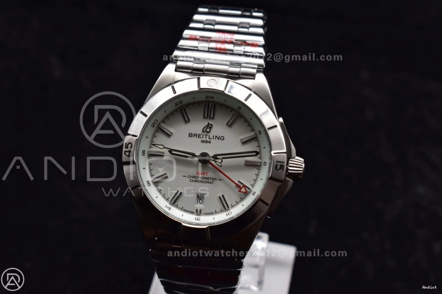 BLS Affordable Factory White Automatic GMT 532 Bracelet 1:1 Chronomat Dial 40mm A Breitling Edition SS On Best 0719